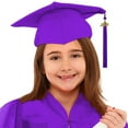 thumbnail image 2 of Bjutir Preschool Kindergarten Cap With Tassel Boys Girls Children School Graduation Hats 2024 Purple One Size, 2 of 4