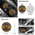 thumbnail image 4 of Renewold American Tribal Brown Highland Cow Sunflower Car Seat Cover Set 11 PCS for Men Women, with Soft Breathable Steering Wheel Headrest Cover Handbrake Gear Shift Knob Cover Coasters, 4 of 7