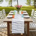 thumbnail image 4 of Table Runners 70 Inches Long Dress Scarves, Navy Blue Branches Farmhouse Coffee/Dining/Kitchen Table Decor, Holiday Table Runner, Modern Abstract Art Forest Silhouettes 13x70 Inch, 4 of 9