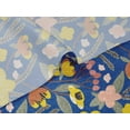 thumbnail image 5 of oneOone Velvet Blue Fabric Leaves & Tulip Floral Quilting Supplies Print Sewing Fabric By The Yard 58 Inch Wide, 5 of 5