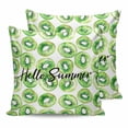 thumbnail image 7 of Outdoor Pillow Covers Throws Watercolor Tropical Green Kiwi,Waterproof Pillow Cases Pack of 2 Summer Fruits on White,Durable Cushion Cover Pillowcase for Patio Balcony Couch Garden, 7 of 7