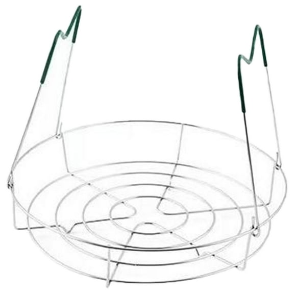 Stainless Steel Canning Rack 11 inch - Holds 7 Quart Jars with Silicone Handle, Water Bath Canner Rack for Wide Mouth Mason Jars, Ball Jars, Essential Canning Supplies Kit