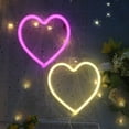 thumbnail image 3 of SHANJIA Love Heart Neon Light Valentine's Night Lights Heart Shaped Neon Signs with USB Powered/LED Lightning Sign Shaped Decor Light,Wall Decor for Christmas,Birthday Party,Kids RoomDecorate, 3 of 5