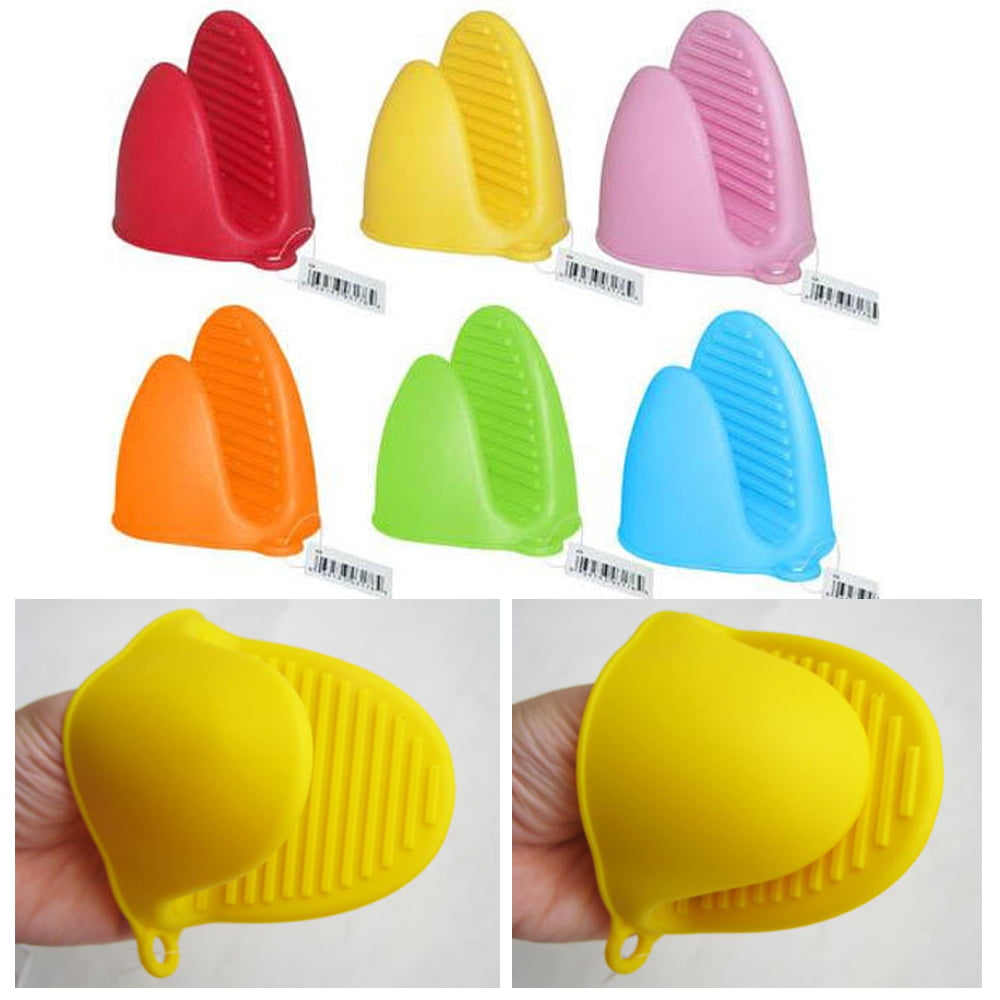 Silicone Pot Handle Covers Heat Resistant Bowl Holder Gloves Kitchen Tools 