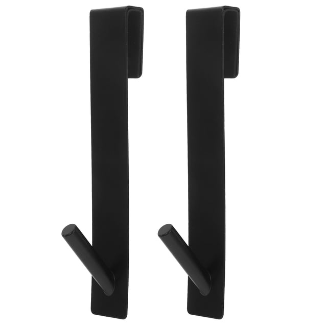 SHISUYAN 2pcs Practical Over Door Racks with Punch Free Hanger Hooks for Bathroom