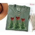 thumbnail image 3 of Three Christmas Trees with Red Bows Graphic Print T-Shirt | Festive Holiday Design, 3 of 6