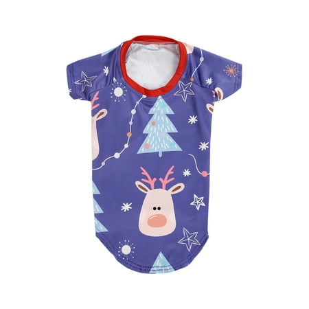 

LisenraIn Christmas Parent Child Pajamas Top Pants Romper Adult Kid Baby Pet