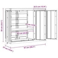 thumbnail image 4 of vidaXL Armoire de Rangement d'Extérieur Gris et Noir 97x37x85 cm PP, 4 of 5