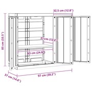 vidaXL Outdoor Storage Cabinet with Utility Garden Patio Furniture