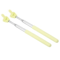 Uxcell Telescopic Teachers Pointer Stick, 2 Pcs Classroom WhiteBoard Teacher Hand Finger Mini Pointer, Yellow Style 1