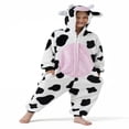 thumbnail image 6 of WhouRiu Girls Halloween Long Sleeve Jumpsuit Cartoon Graphic Zipper Hooded Romper Kids Autumn Winter Warm Cozy Fuzzy Cute Homewear,13-14 Years, 6 of 6