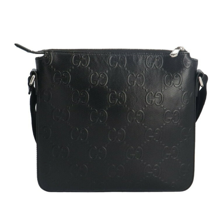 Pre-Owned Gucci GG embossed shoulder bag in leather (406410) for