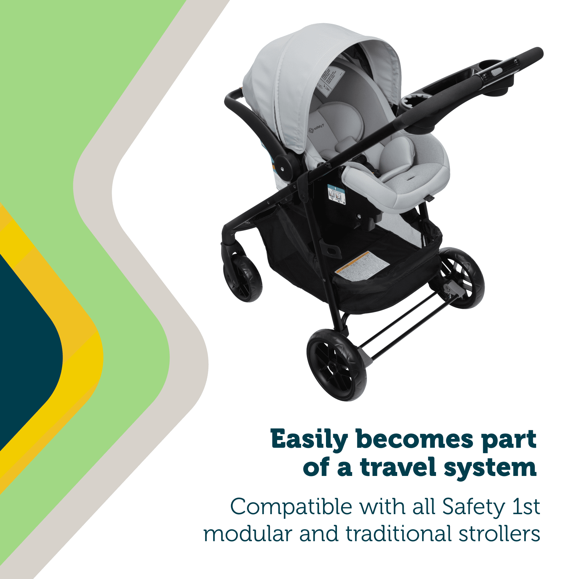 Safety 1st onBoard Slide DLX Infant Car Seat featuring SafetySlide Base