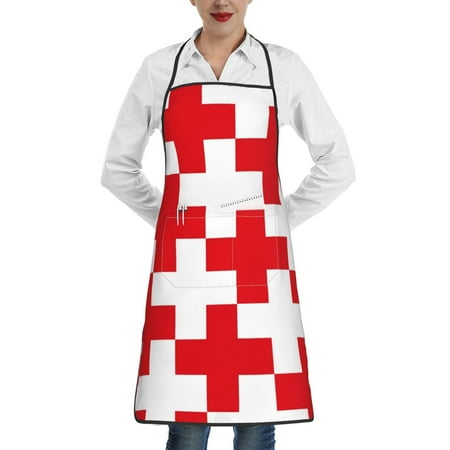 

Sikiie Red Cross 1 Aprons for Kitchen Cooking Aprons Chef Apron for Men Women Chef