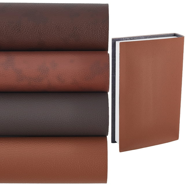 4Pcs 4 Colors PU Leather Fabirc Repair Patch Rectangle without Adhesive Backing Mixed Color 420x350x0.6mm 1pc/color