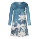 thumbnail image 4 of Vestido largo hasta la rodilla con cuello en V y manga larga con estampado cómodo e informal a la moda para mujer Pompotops  hdfakjf3093, 4 of 8