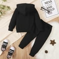 thumbnail image 4 of 3T Baby Boys Clothes Baby Boy Outfits 3-4T Toddler Boys Letter Print Long Sleeve Hooded Tops Ripped Pants 2PCS Set Black, 4 of 7