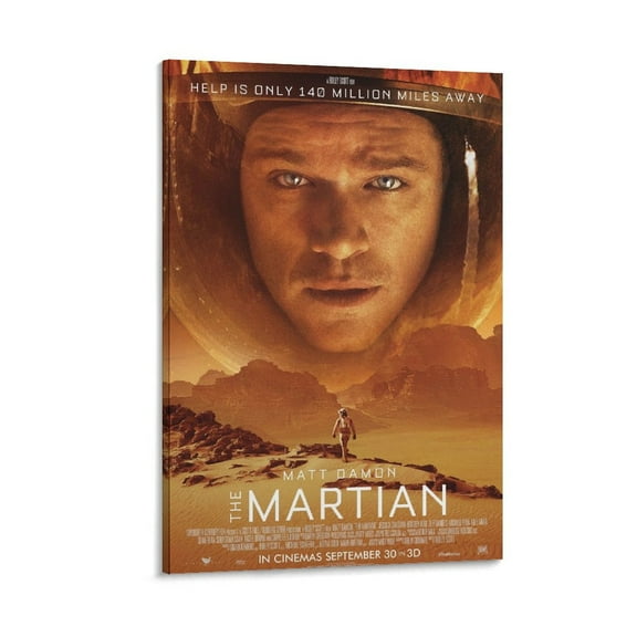 The Martian Classic Movie Poster Posters Wall Art Painting Canvas Gift Living Room Prints Bedroom Decor Poster Artworks 16x24inch(40x60cm)