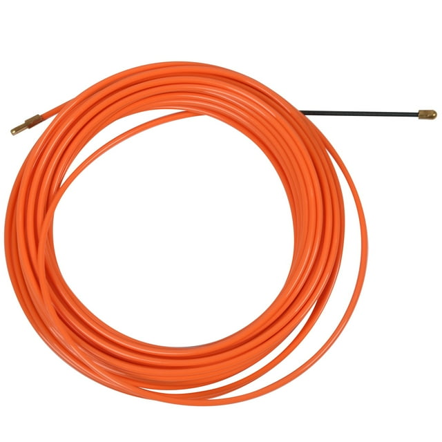 4Mm 15 Meter Orange Guide Device Nylon Electric Cable Push Pullers Duct Snake Rodder Fish Tape Wire,1*Cable puller,Orange