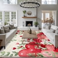 thumbnail image 3 of Valentines Love Heart Area Rugs 6'x9', Washable Small Throw Rugs for Kitchen Dining room, Red Eucalyptus Botanical Retro Indoor Outdoor Rug Non-Slip Low Pile Carpet Runner Reversible Floor Mats, 3 of 8