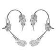thumbnail image 2 of Jiaroswwei 1 Pair Women Clip Earrings Sparkling Rhinestone Non-pierced Wheat Shape Ear Cuff Female Jewelry, 2 of 8