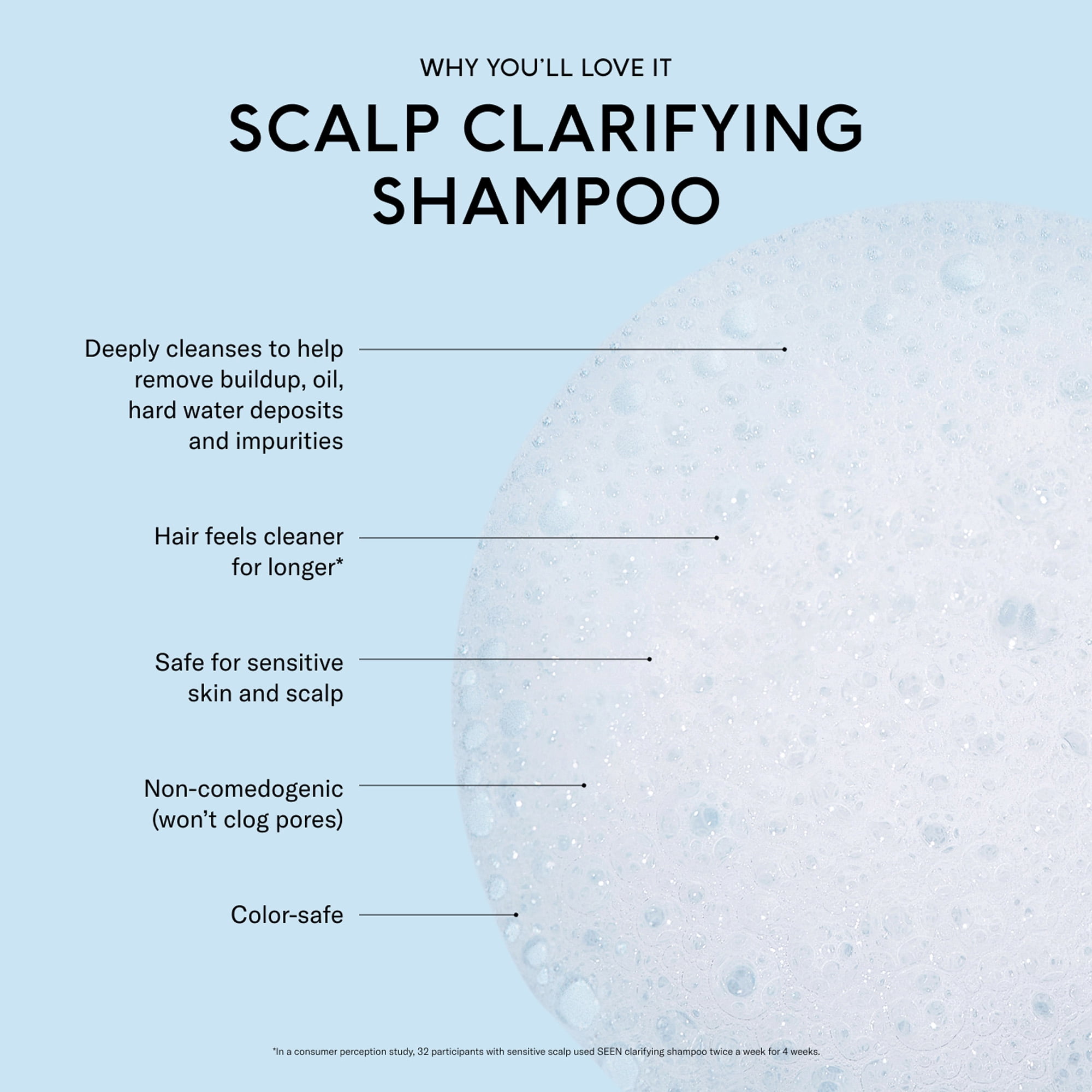 SEEN Scalp Clarifying Shampoo, Fragrance Free - Non-Comedogenic Hair Shampoo- Dermatologist-Developed - Safe for Sensitive, Eczema & Acne Prone Skin 8.6 fl oz