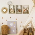 thumbnail image 4 of Woodland Animal Nursery Canvas wall Hieng Wild Animals Forest Paintings Pictures Wall Decor Fox Bear Deer Watercolor Poster Printing Hiengwork for Boys Room Girls Room Home Decoration, 4 of 6