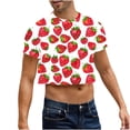thumbnail image 2 of Blusas y camisas de manga corta y cuello redondo para hombre, blusas de verano con estampado y mangas cortas para hombre., 2 of 8