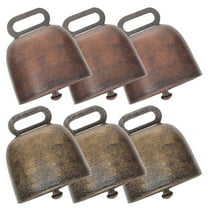 6 Pcs Metal Cowbell Animal Small Cowbell Vintage Cow Bells Vintage Bell Cow Decor Rustic Chime Bell Cow Bells Large