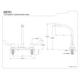 thumbnail image 2 of Kingston Brass Kb761 Two Handle High Arch Kitchen Faucet - Polished Chrome Finish, 2 of 2