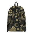 thumbnail image 3 of Mystical Goth Backpack, Lightweight School Bag with Starry Night Sky, Moon, and Sunburst Pattern, 3 of 5
