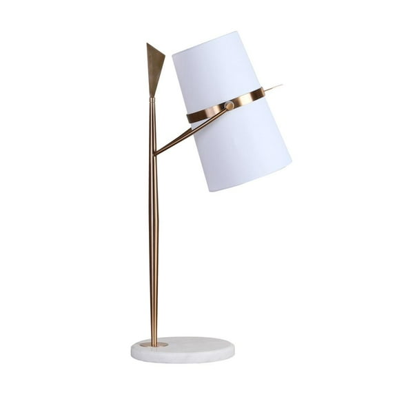 Bethel International Table Lamp Gold Metal & Marble