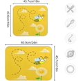 thumbnail image 3 of GZHJMY Absorbent Dishes Drainer/Rack Mat for Countertop Small Size 16 x 18in, Microfiber s Kitchen Counter Draining Pad Bee and FlowerCoffee Mat, 3 of 7