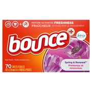 Bounce with Febreze Scent Spring & Renewal Fabric Softener Dryer Sheets, 70 Count