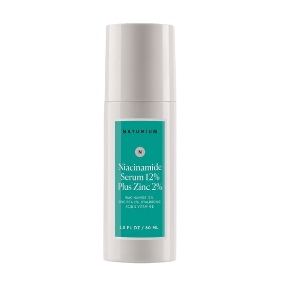 Naturium Niacinamide Face Serum 12% Plus Zinc 2% Jumbo, Anti-Aging, Pore Minimizer & Dark Spot Corrector with Hyaluronic Acid & Vitamin E, Vegan & Cruelty-Free, 2 fl oz