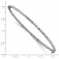 thumbnail image 3 of 14k White Gold Textured D.C Hinged Bangle, 3 of 4