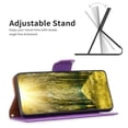 thumbnail image 2 of Allytechgroup Flip Wallet Phone Case for iPhone 16 with Lanyard, RFID Blocking PU Leather Case with Kickstand Credit Card Slot Full Body Protective for iPhone 16, Violet, 2 of 5