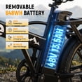 thumbnail image 3 of Qlife Hunter 20" Foldable Electric Bike Fat Tire for Adults, 48V 13.5Ah 500W, 28MPH 65Mi Max Range E Bike, 5-Speed Riding, Folding Electric Bicycle, Orange, 3 of 6