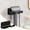 Black, variant on Wall Mounted Hair Dryer Rack Holder, No Drilling Bathroom Blow Dryer Organizer with Cord Management for Beauty Accessories(Grey,One Size)