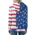 thumbnail image 3 of Renewold Full Zip Up Hoodies Size XL American Flag Athletic Running Sweatshirt for Women Oversized Sweatshirts Slim Fit Long Sleeve Lady Jacket with Pocket US Patriotic Tops, 3 of 5