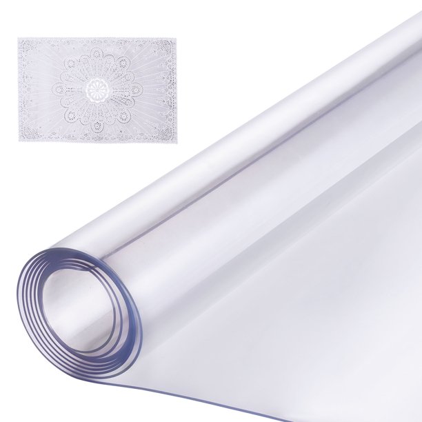 VEVOR Cubierta de escritorio de PVC transparente, 24 x 96 pulgadas, 1,5 mm de grosor, tapete protector rectangular para mesa, resistente al agua y fácil de limpiar