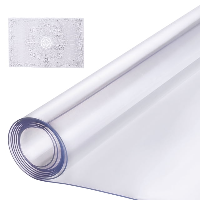 VEVOR Cubierta de escritorio de PVC transparente, 24 x 96 pulgadas, 1,5 mm de grosor, tapete protector rectangular para mesa, resistente al agua y fácil de limpiar