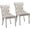 Beige ,Silver, variant on Set of 6 Dining Chairs Leisure Padded Chair, Tufted Solid Wood Velvet Upholstered Dining Chair with Nailhead Trim& Ring Pull for Kitchen, Living Room