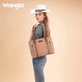 thumbnail image 2 of Wrangler Distressed Tote Bag for Women Western Purse Multi Pockets Handbags and Shoulder Bag, Dark Pink, 2 of 6