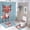 style-963, variant on Family Walking at The Beach at Sunset Shower Curtain Sets with Rugs 4 Piece with Rugs Toilet Lid Cover And Bath Mat Gift for Family Personalized Picture Family Bath Curtain