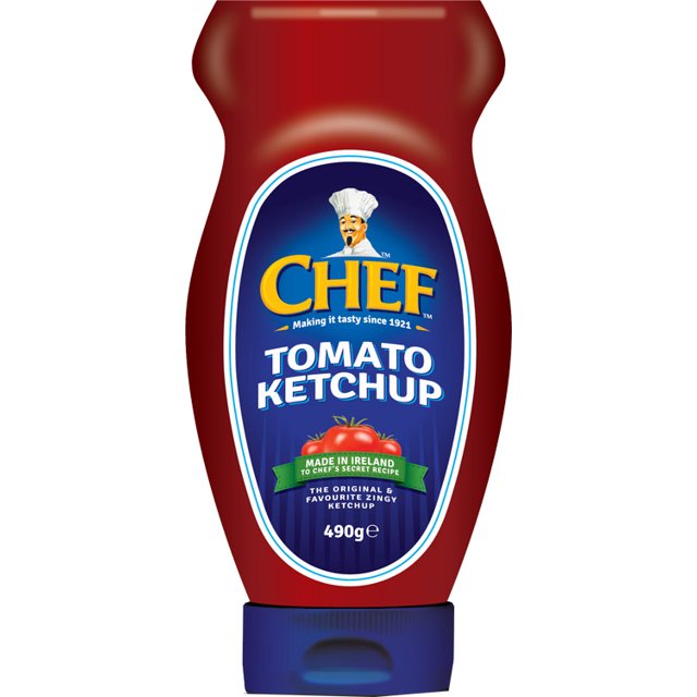Chef Tomato Ketchup Squeezy Bottle 490g (17.3oz)
