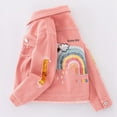 thumbnail image 3 of Hotiary 6-14Y Teens Little Girls Boys Casual Long Sleeve Ripped Denim Jacket Kids Sequins Button Front Distressed Denim Top Outwear With Pockets, 3 of 9