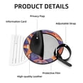 thumbnail image 4 of Starfish 2Pcs PU Leather Round Luggage Tags with Privacy Cover and Name ID Tag for Suitcase, Handbags, Backpacks, School Bags, 4 of 6