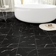 thumbnail image 6 of 40-Pack Peel and Stick Floor Tiles Vinyl Floor 12 x 12 inch Self Adhesive Waterproof Flooring Planks DIY for Bathroom, Kitchen, Living Room, RV, Cover 40 Sq. Ft, Black Vein Marble, 6 of 16