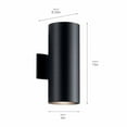 thumbnail image 6 of Kichler Builder 9246AZ Cans and Bullets Outdoor Wall 2 Light Incandescent in Architectural Bronze, 6 of 8